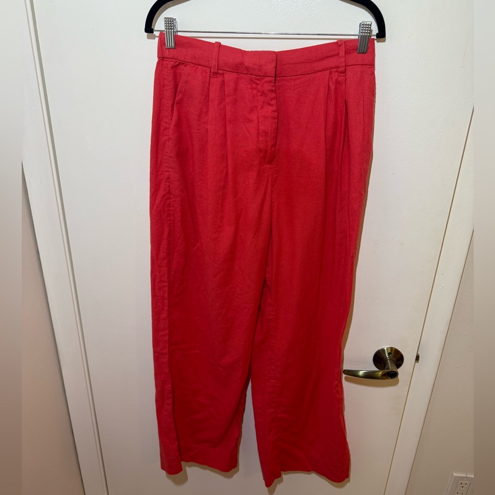 Abercrombie & Fitch wide-leg linen pants